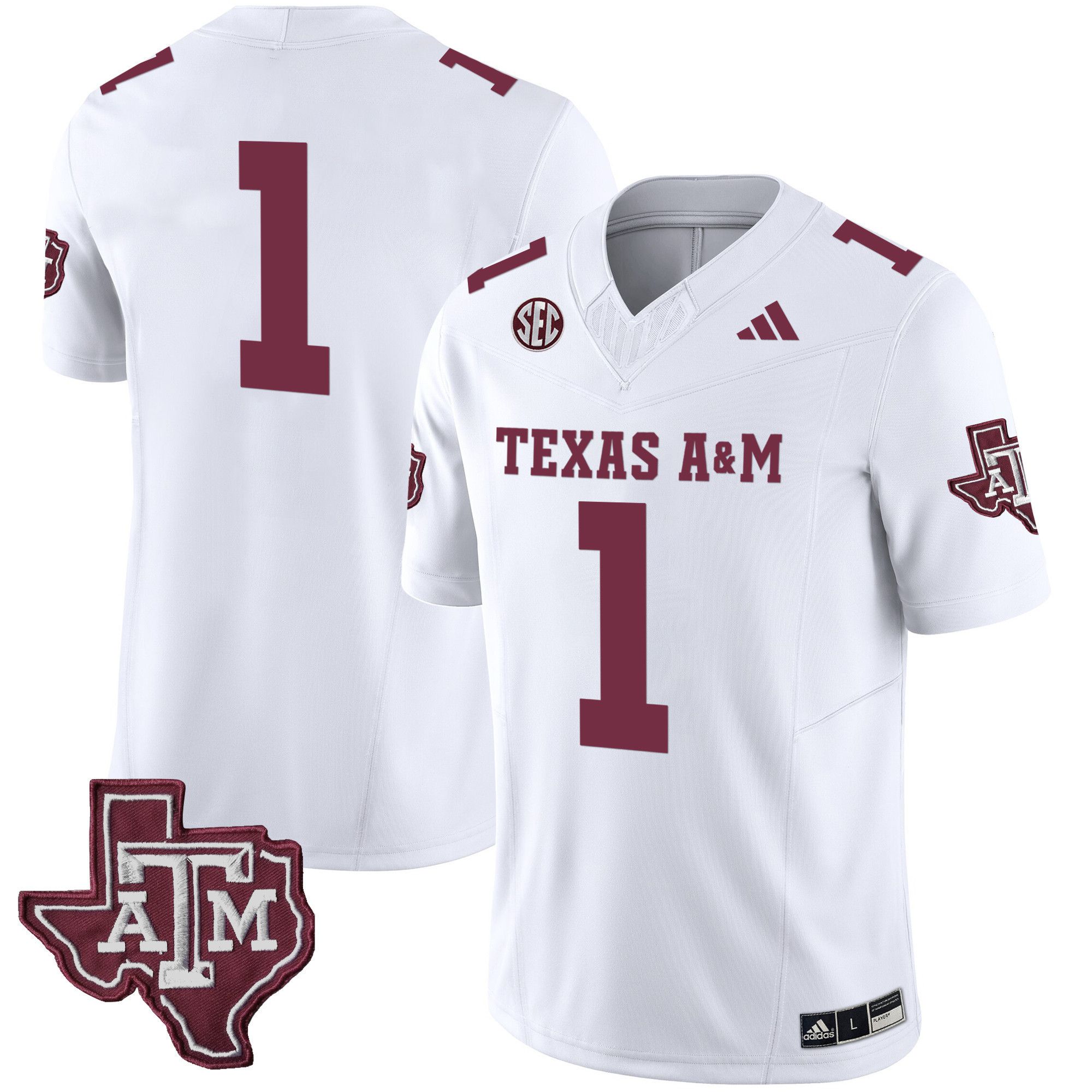 Men Texas A&M Aggies #1 No Name White 2024 Vapor Limited NCAA Jersey->indianapolis colts->NFL Jersey